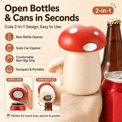 Mushroom 2-in-1 Beverage Opener
