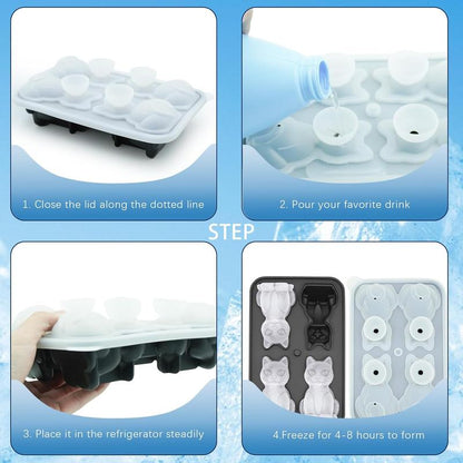 🍹 Must-Have! Cat Ice Cube Mold – Cute & Large Ice Tray for Cocktails