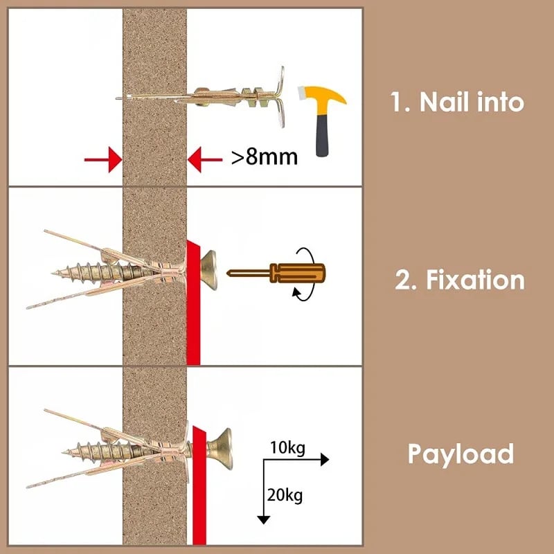 Self Drilling Drywall Anchors with Screws Kit
