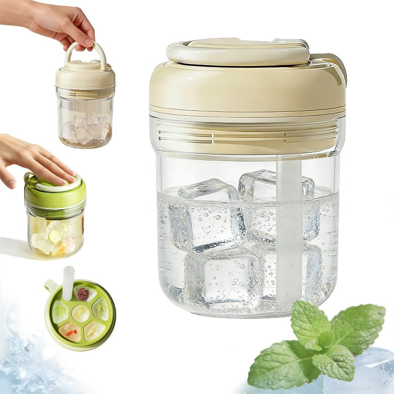 Integrated Push-Action Ice Cup