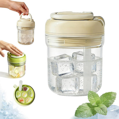 Integrated Push-Action Ice Cup