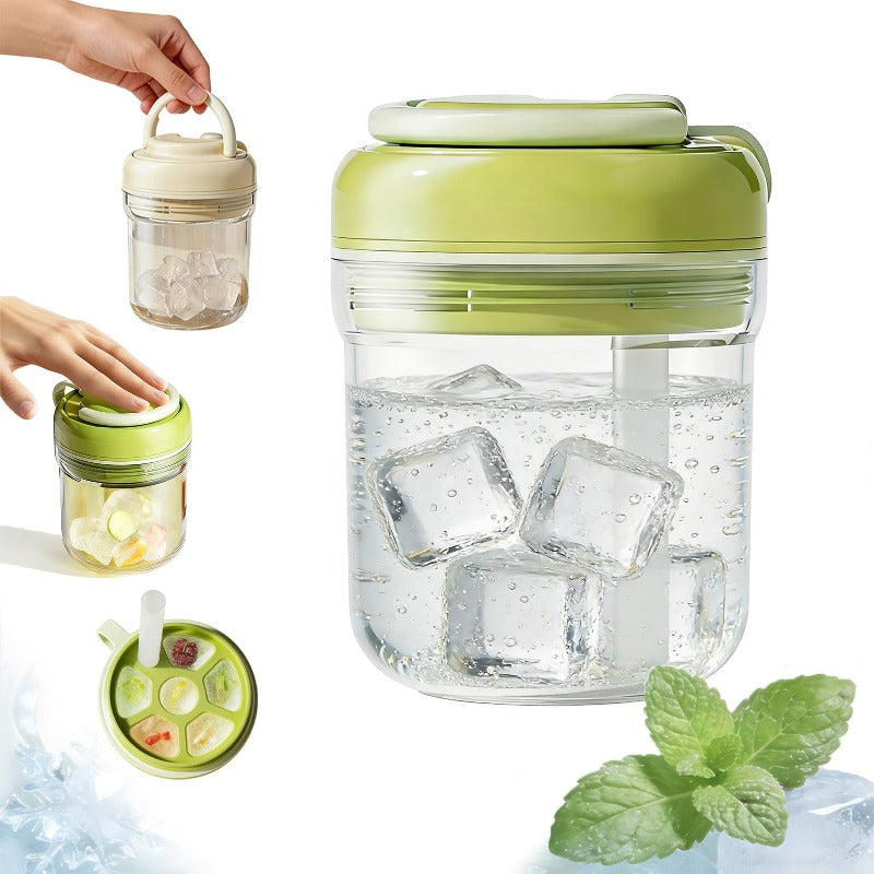 Integrated Push-Action Ice Cup