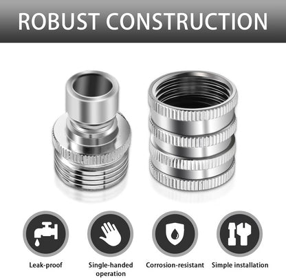 Stainless Steel Garden Hose Quick Connect Fittings Set