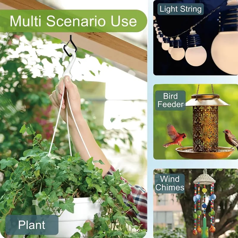 20PCS Windproof & Rust-Resistant🔧Safety Screw Durable Metal Ceiling Hook