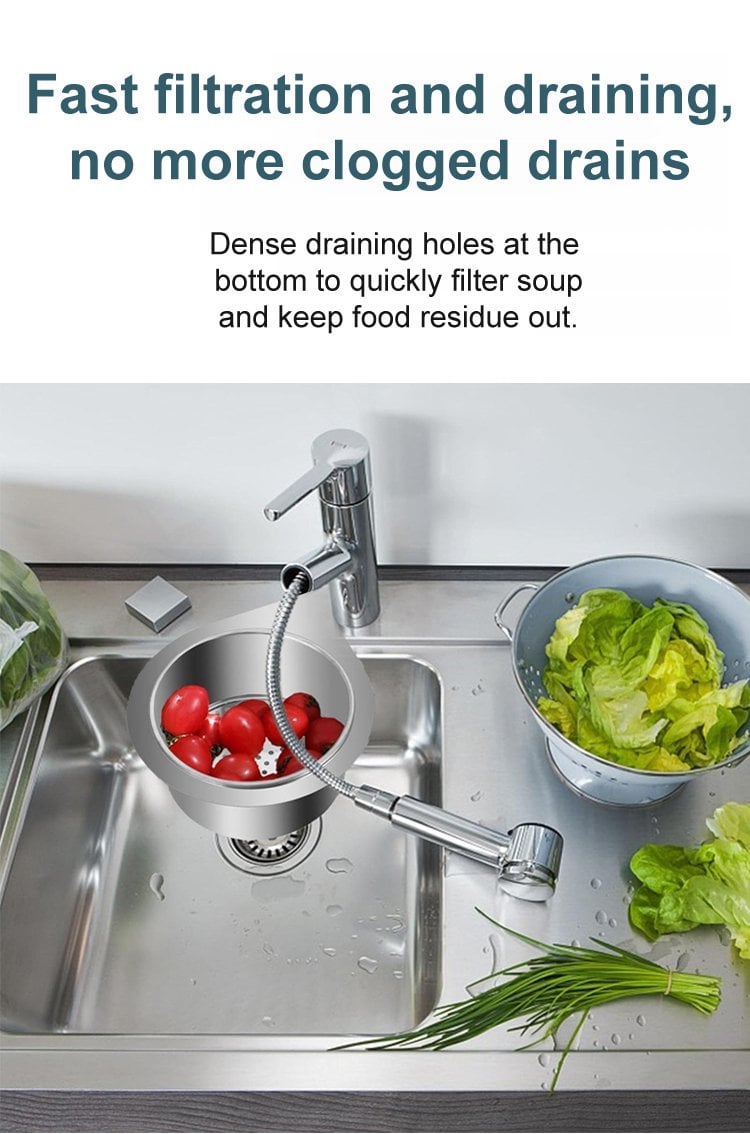 stainless steel drain basket for kitchen sink