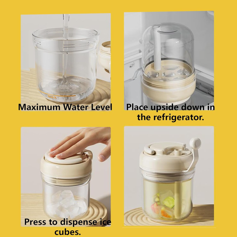 Integrated Push-Action Ice Cup