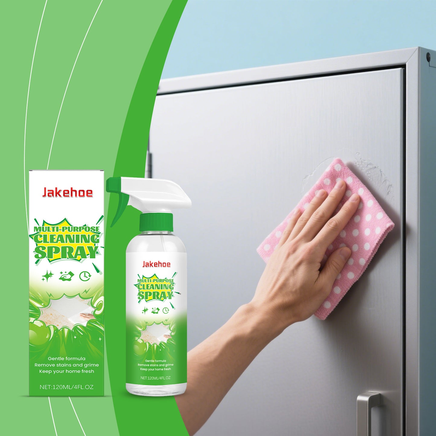 🧼 BUY 3 GET 1 FREE! ✨ All-Purpose No-Rinse Spray - Cleans & Disinfects All Surfaces in Seconds 🚿📦