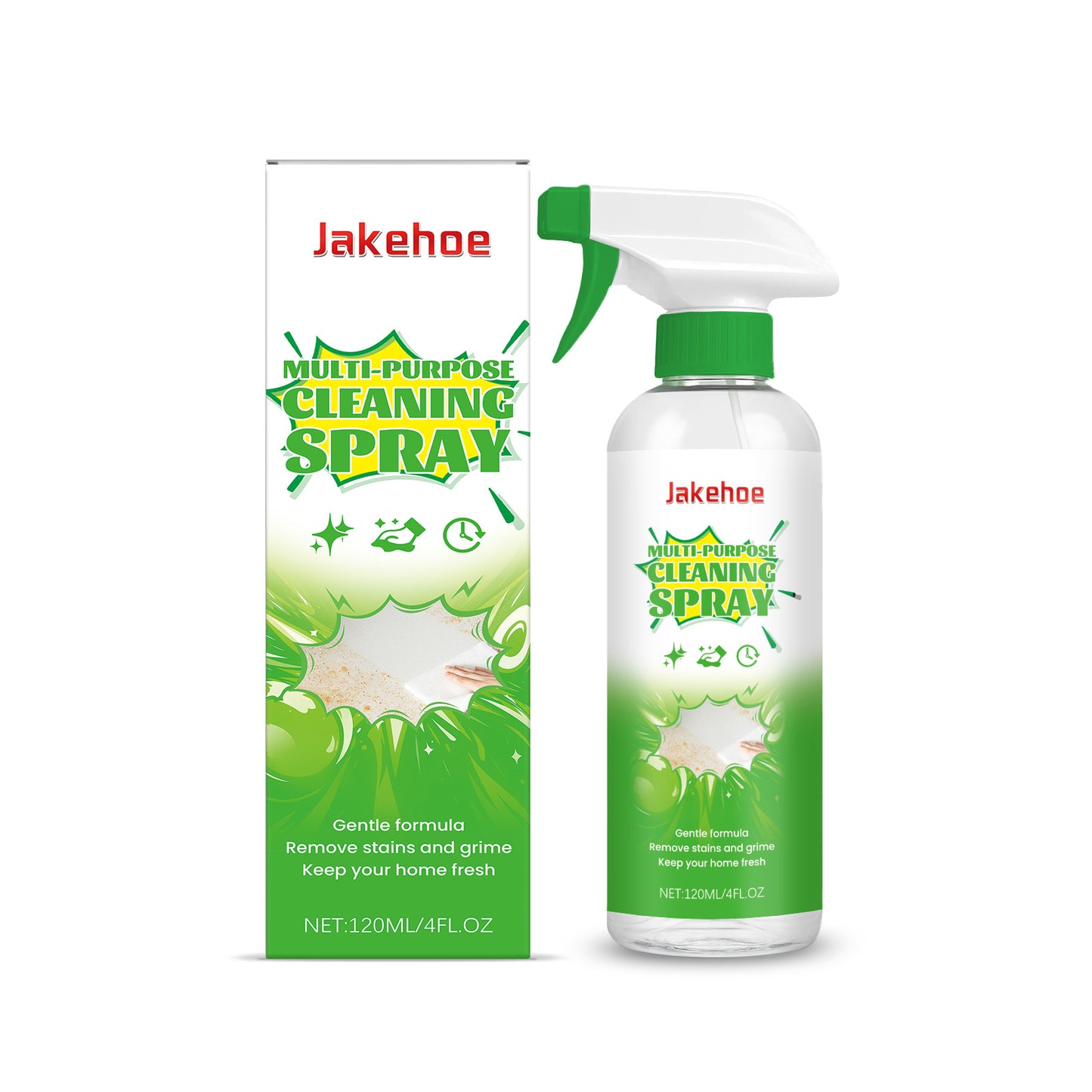 🧼 BUY 3 GET 1 FREE! ✨ All-Purpose No-Rinse Spray - Cleans & Disinfects All Surfaces in Seconds 🚿📦