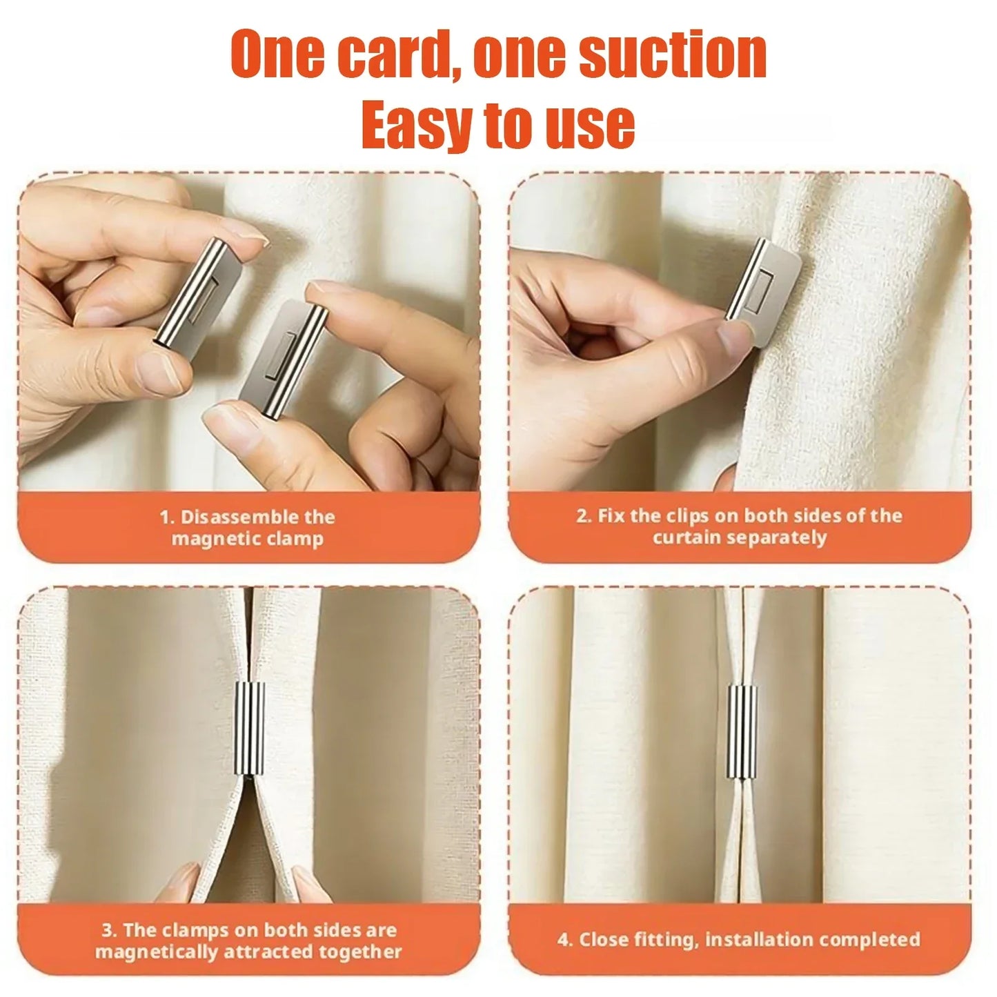 Curtain Lock Magnetic Light-Block Seal Clips