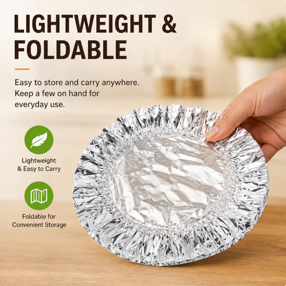 Aluminum Foil Thermal Cover for Dining Tables & Food Containers 100 Pack！