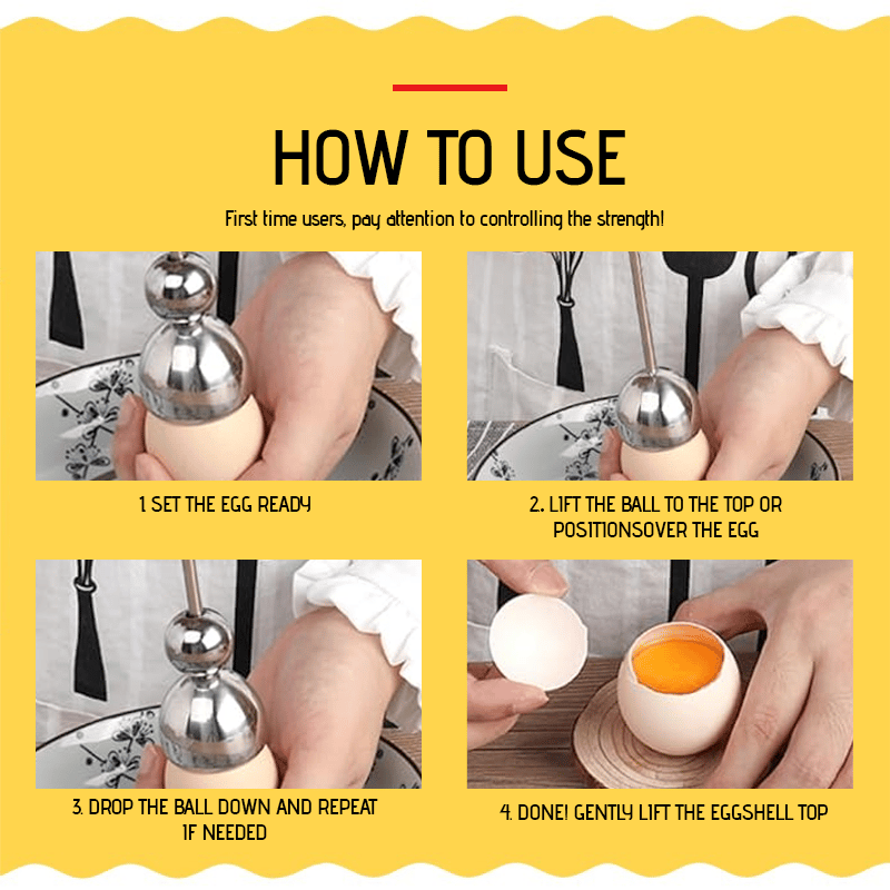 Stainless Steel Egg Cracker Tool