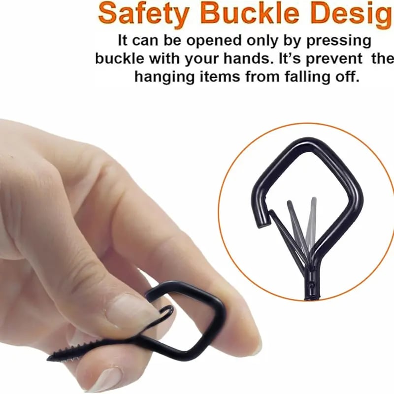 20PCS Windproof & Rust-Resistant🔧Safety Screw Durable Metal Ceiling Hook