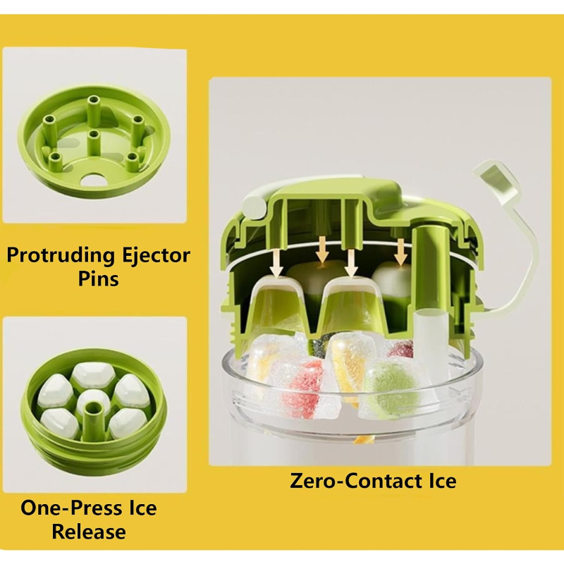 Integrated Push-Action Ice Cup
