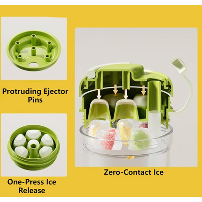 Integrated Push-Action Ice Cup