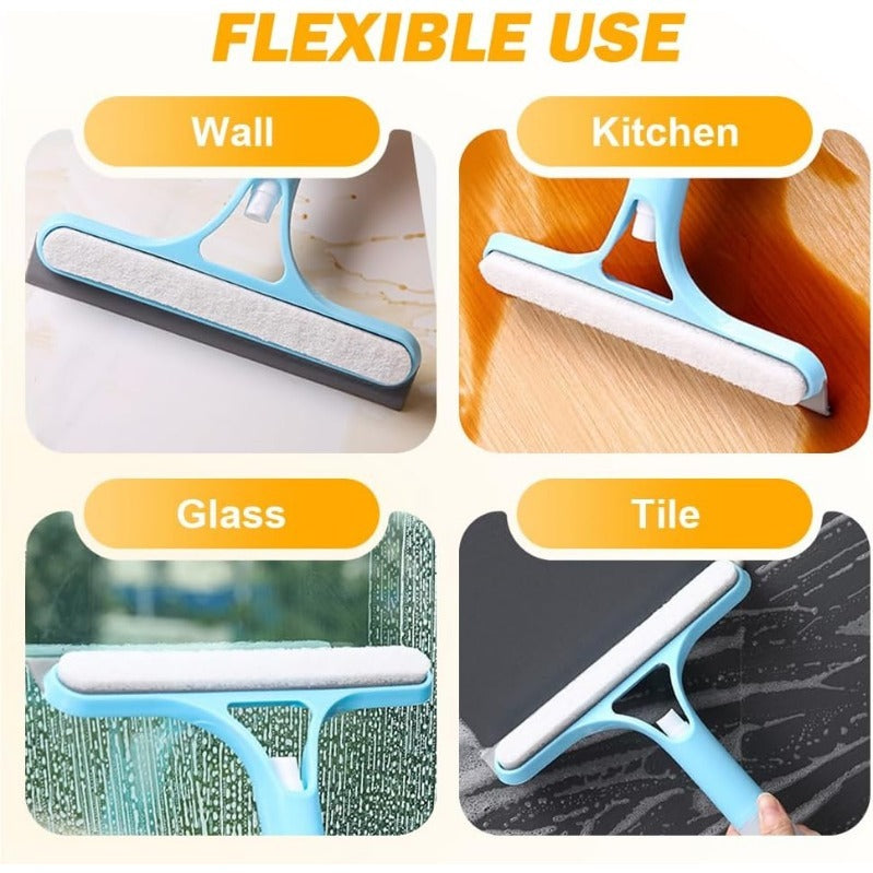 BrightSwipe 3 in 1 Window Squeegee Cleaner with Spray Bottle