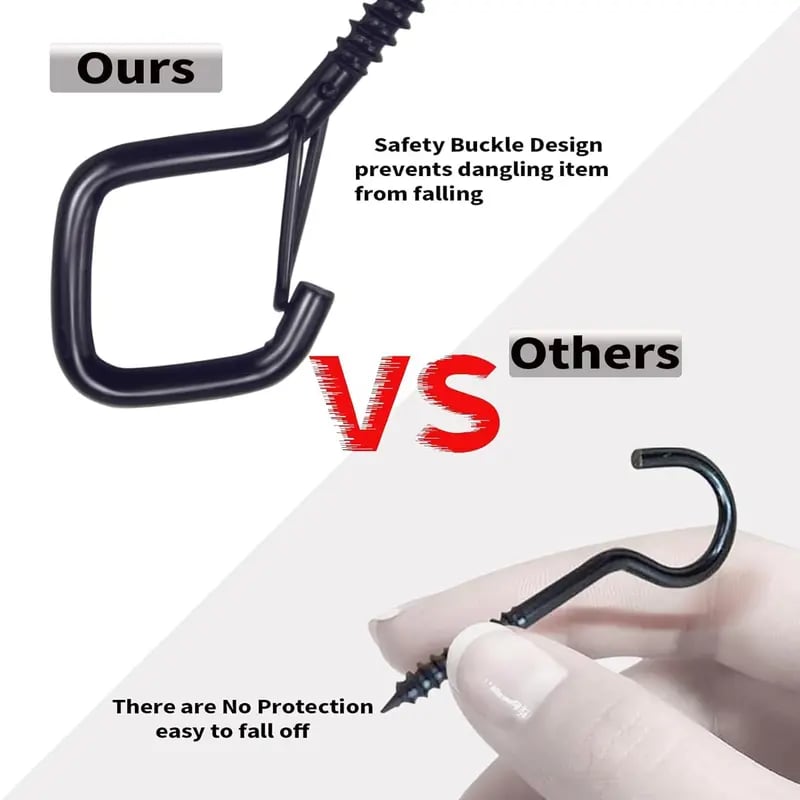 20PCS Windproof & Rust-Resistant🔧Safety Screw Durable Metal Ceiling Hook