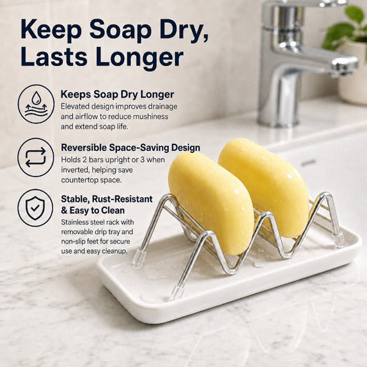 Dual-Mode Draining Soap Rack