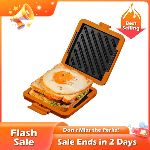 🏆Flash Sale⚡ 50K+ SOLD! Almost Gone-💥🔥Microwave Toastie Sandwich Maker