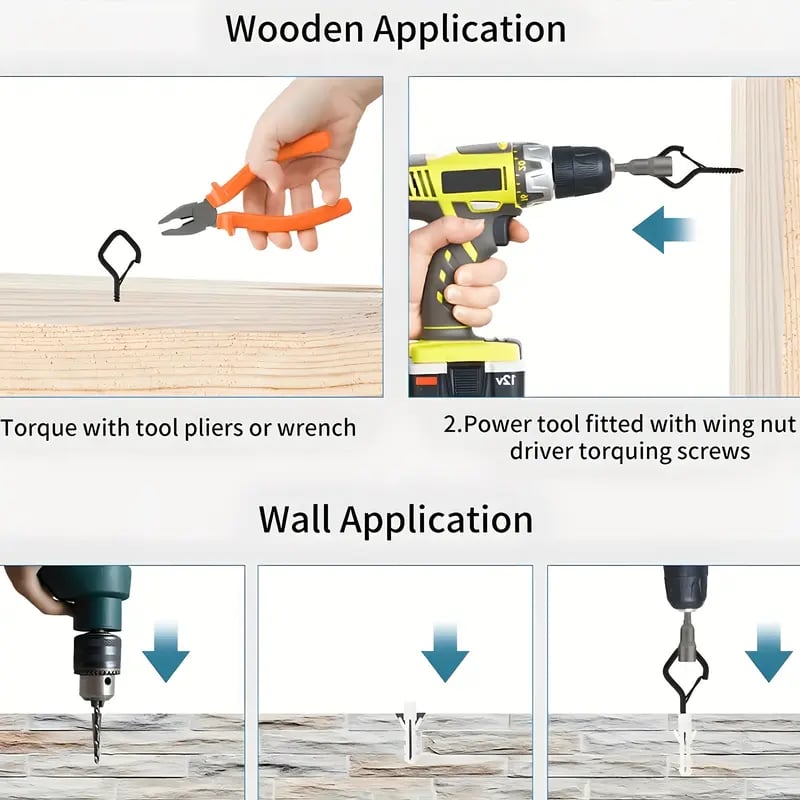 20PCS Windproof & Rust-Resistant🔧Safety Screw Durable Metal Ceiling Hook