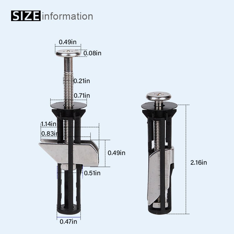 Heavy Duty Toilet Seat Fastener Bolt kit(A Set of 4 Pcs)