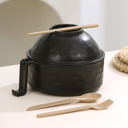 Ramen Bowl Set, 1/2 Counts Microwave Safe Instant Noodle Bowl & Tableware Kit, Durable Matching Lunch Box For Student and Office Workers