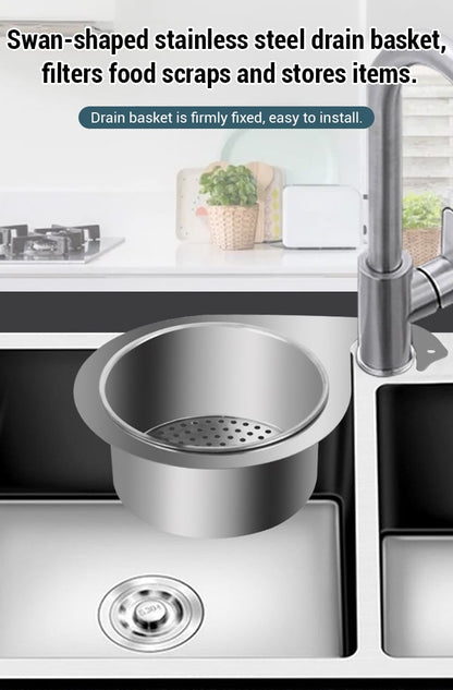 stainless steel drain basket for kitchen sink