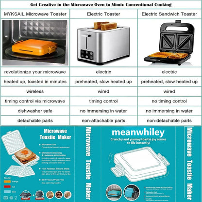 【💥Final 3-hour Preferential Deal 💥】2025 HOT SALE🥪Microwave Toastie Sandwich Maker