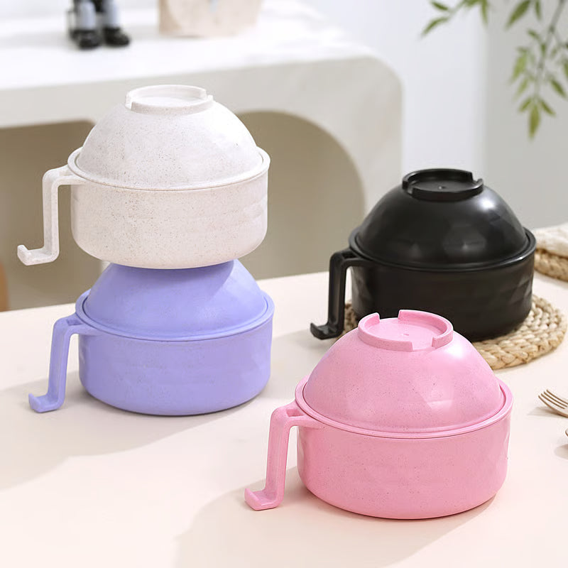 Ramen Bowl Set, 1/2 Counts Microwave Safe Instant Noodle Bowl & Tableware Kit, Durable Matching Lunch Box For Student and Office Workers