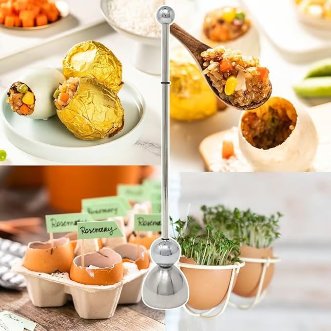Stainless Steel Egg Cracker Tool