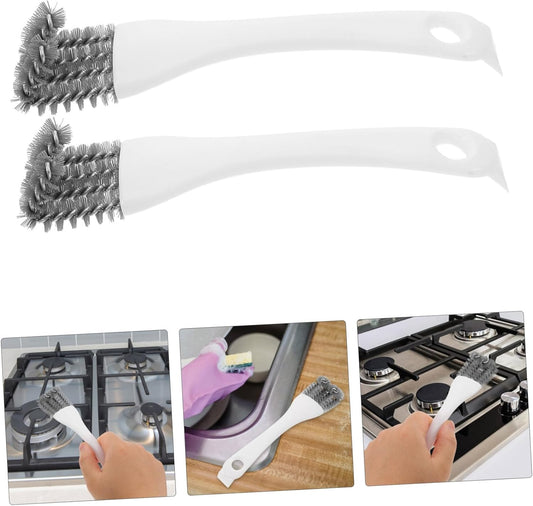 36360° Gap Cleaning Brush Set for Kitchen Stove Grills - BBQ Grill Cleaner with Extendable Handle