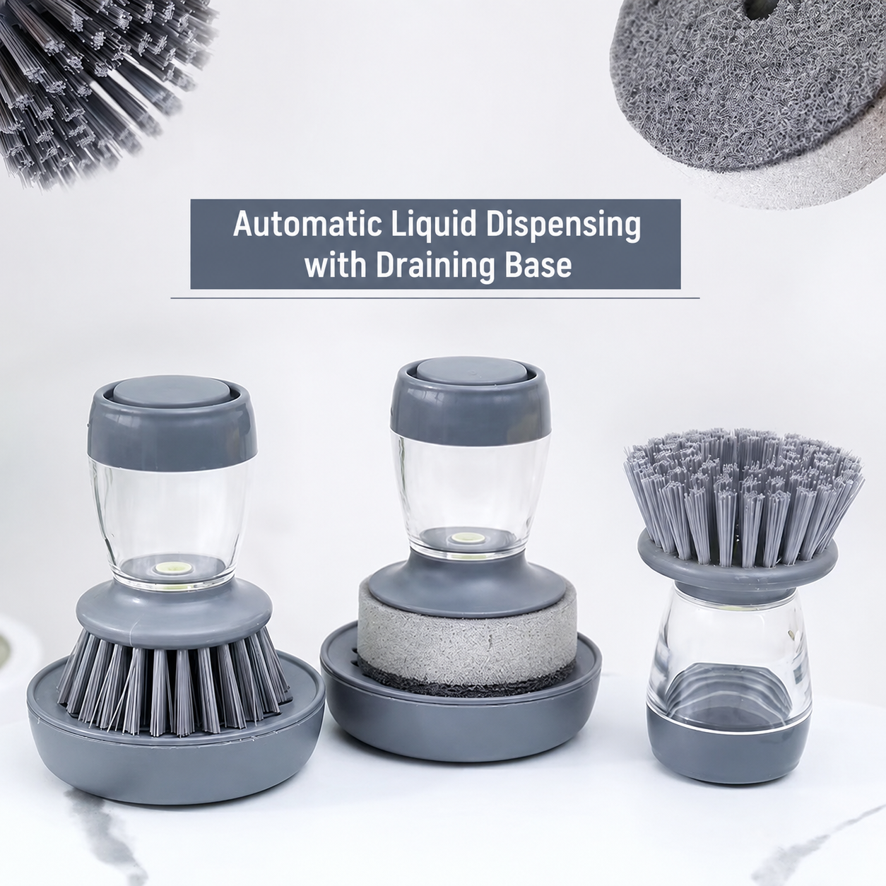 Dish Brush With Soap Dispenser
