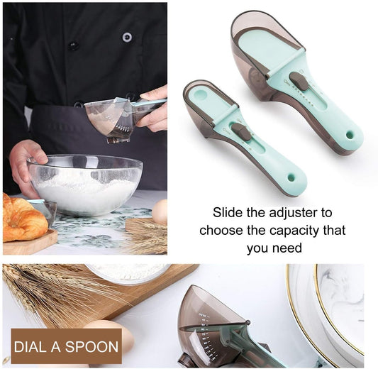 Adjustable Measuring Cups and Spoons Sets