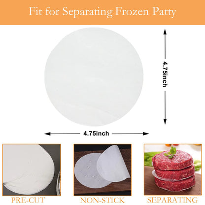 Manual meat press for hamburger patties