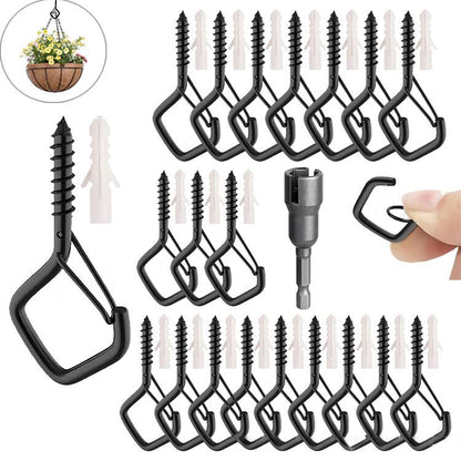 20PCS Windproof & Rust-Resistant🔧Safety Screw Durable Metal Ceiling Hook
