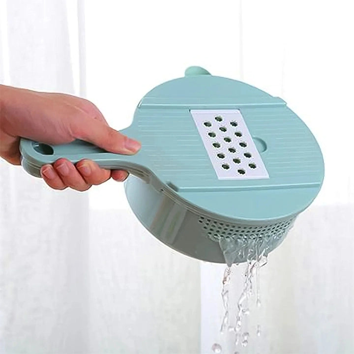 Vegetable Choppers with Drain Basket | 9 in 1 Vegetable Slicer Blades (1 Set)