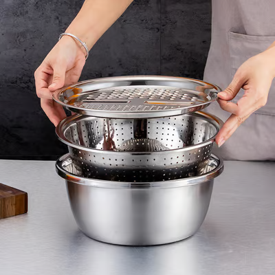 🎁Germany Multifunctional stainless steel basin💥