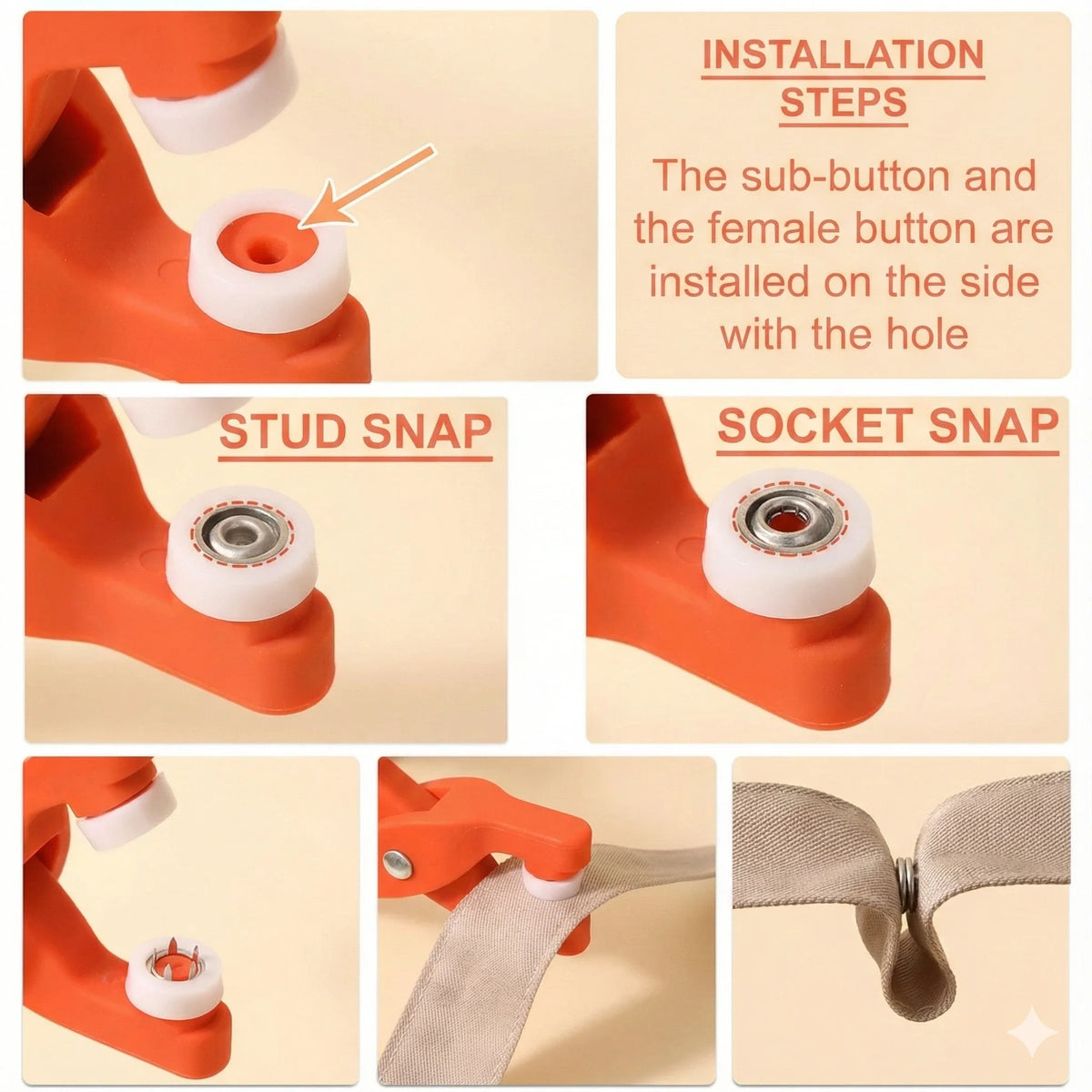 CraftPress Snap Button & Pliers Tool Kit | 100pcs Metal Snaps for Clothes, Bags & Crafts 🧵