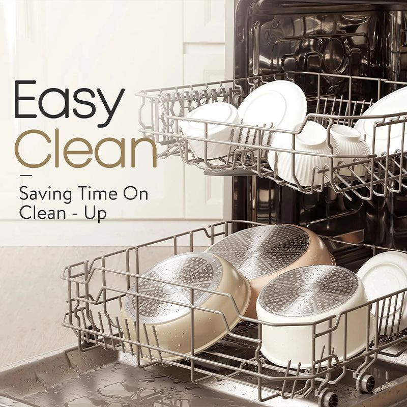 Non-stick Cookware Set with Removable Handle - Oven Safe