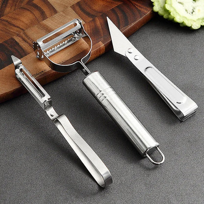 Stainless Steel 3 Pieces Peeling Tool Set