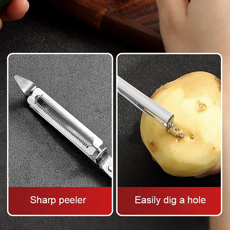 Stainless Steel 3 Pieces Peeling Tool Set