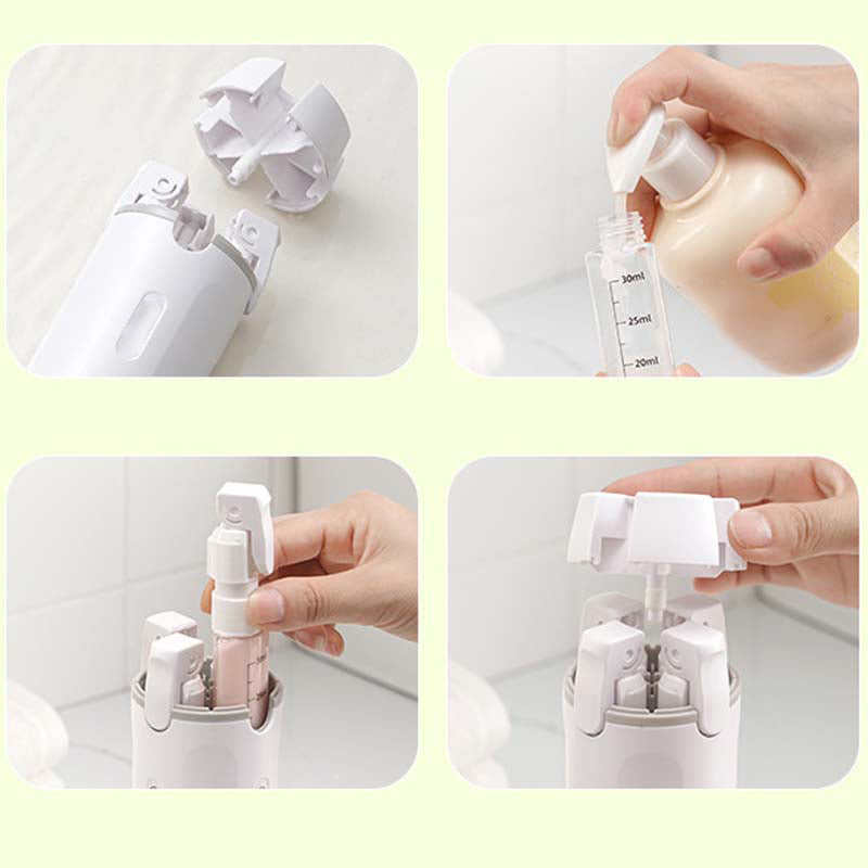 4-in-1 Refillable Travel Dispenser Bottles