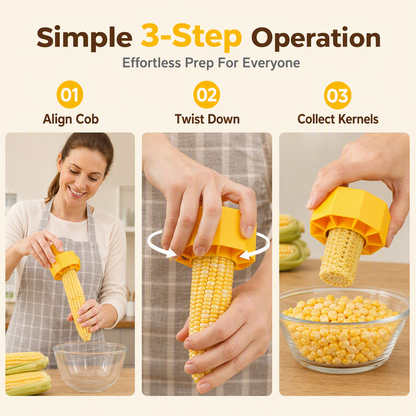 Corn Stripper – Stainless blade, non-slip grip & mess-free. Strips corn in seconds