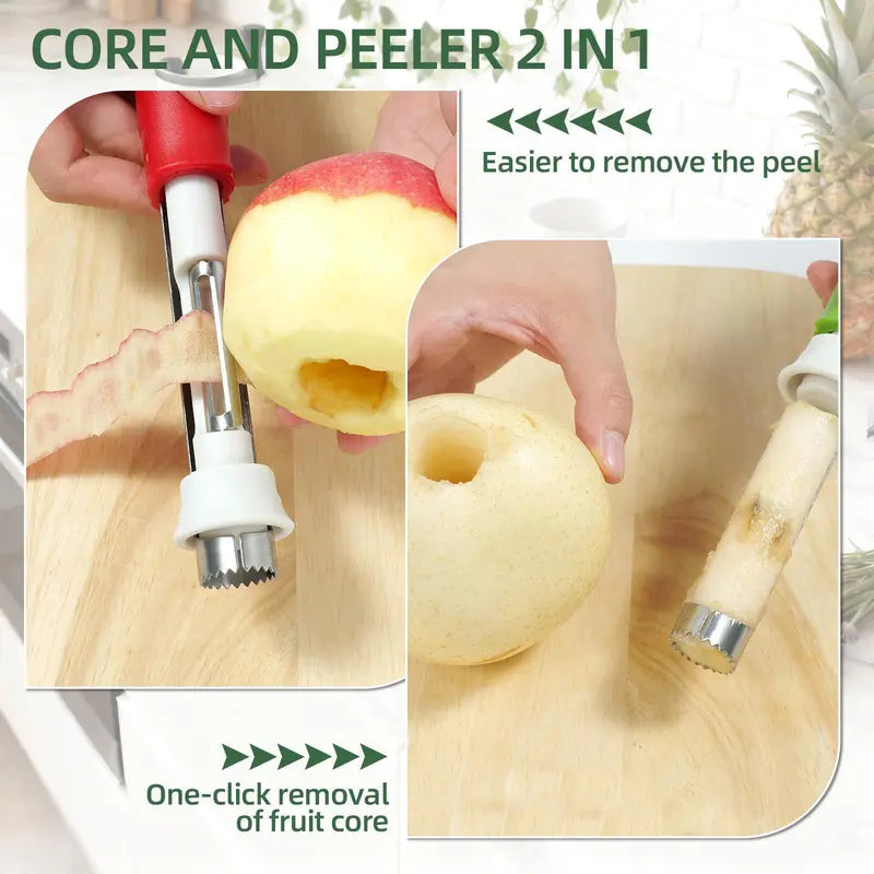 2-in-1 Apple Corer and Peeler Tool 2 Pack