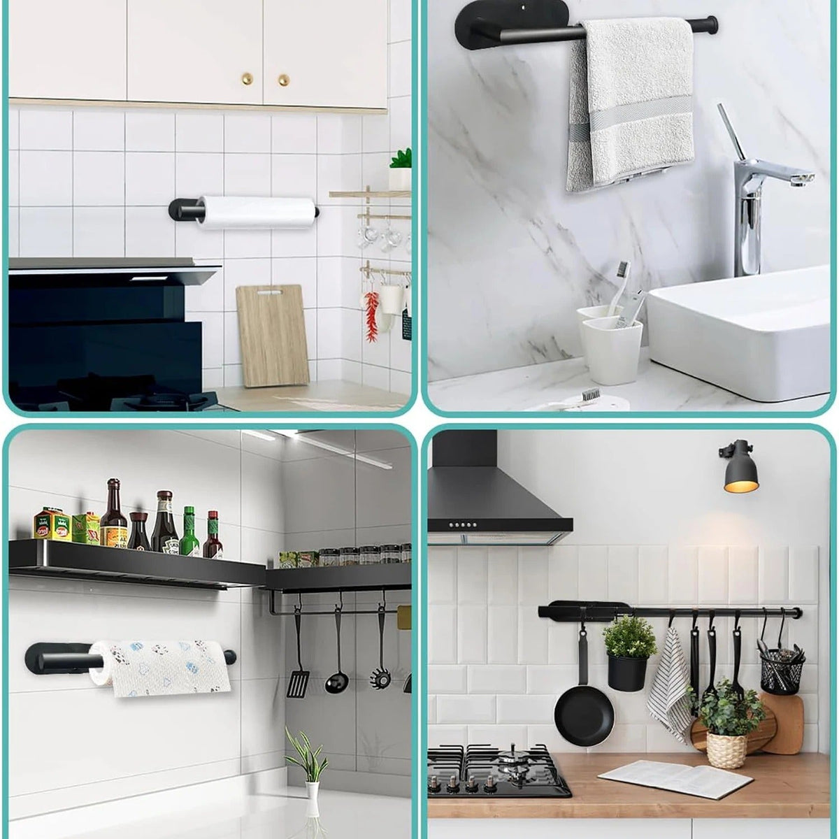 No-Drill Under-Cabinet Paper Towel Holder