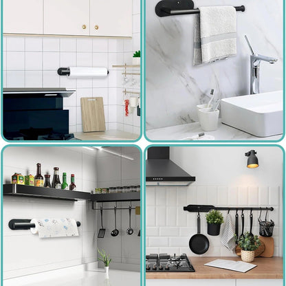 No-Drill Under-Cabinet Paper Towel Holder