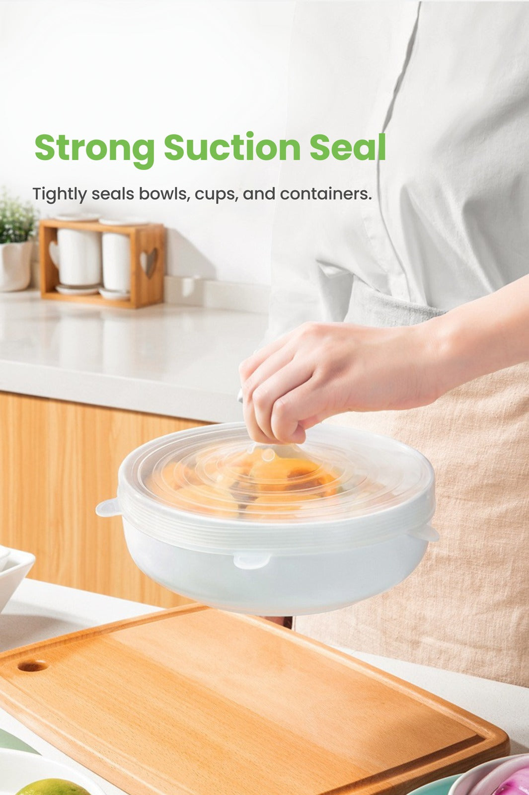 Reusable Silicone Stretch Lids – 6 Piece Set